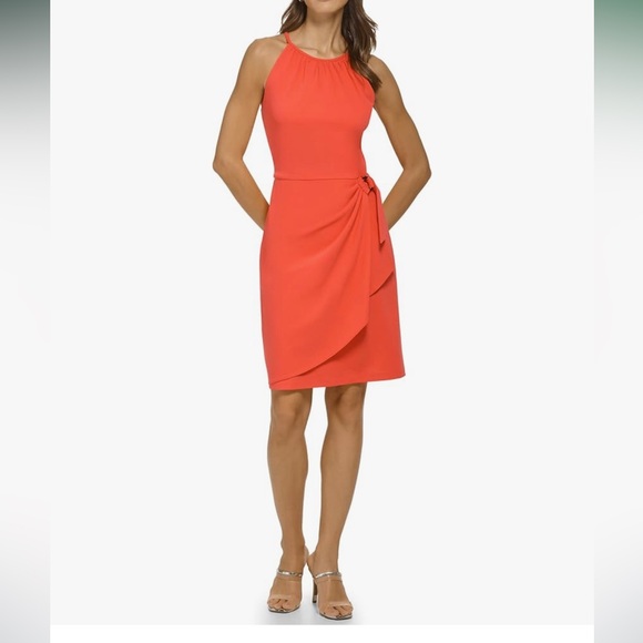 DKNY Sleeveless High Neck Shift Dress Size 2 - Picture 1 of 13